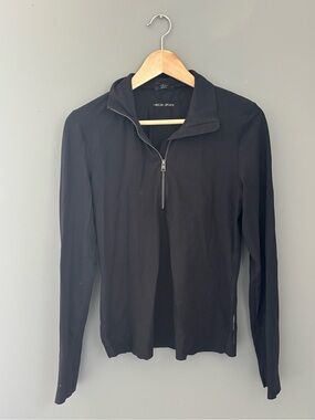 Marc Cain Sport Black Half-Zip Active Jacket | size